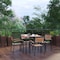 Flash Furniture 5 Piece Faux Teak Patio Set with 4 Stack Chairs XU-DG-810060064-GG - alternate 1